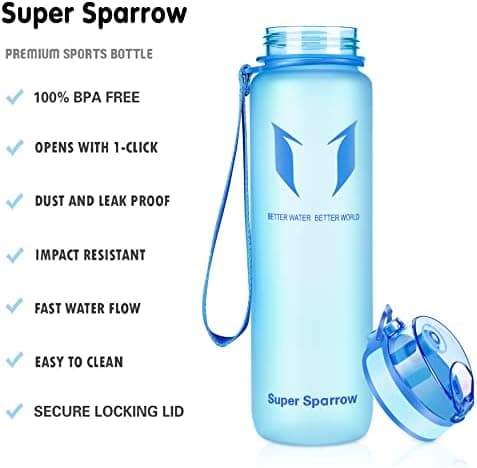 Super Sparrow BPA-frei Wasserflasche - 500ml - Ideale für Sport und Outdoor - Nachhaltig ClimatePartner certified