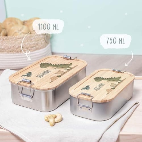 Personalisierte Brotdose helloMini für Kinder - Geschenk zur Einschulung - Junge & Mädchen, Brotdose zum Schulanfang (Fu