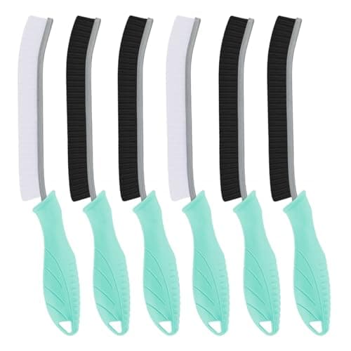 Hartborsten Eckenreinigungsbürste - Multifunktionale Reinigungsbürste für Toilette, Badezimmer und Küche (3 Stück, Schwa