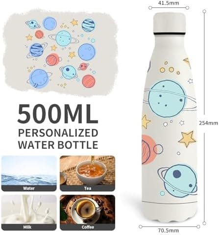 Grsta Trinkflasche 500ml, BPA-freie Edelstahlflasche für Kinder, ideale Wasserspeicherung bei Kalt&warm