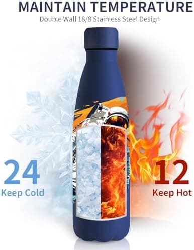 Grsta Trinkflasche 500ml, BPA-freie Edelstahlflasche für Kinder, ideale Wasserspeicherung bei Kalt&warm