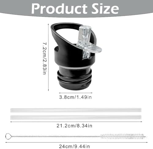 LightBeacon Ersatzdeckel Trinkflasche, Standard-Mund Straw Lid, 2 Stück Tragbarer Wasserflaschenverschluss - 4 Stück Ers