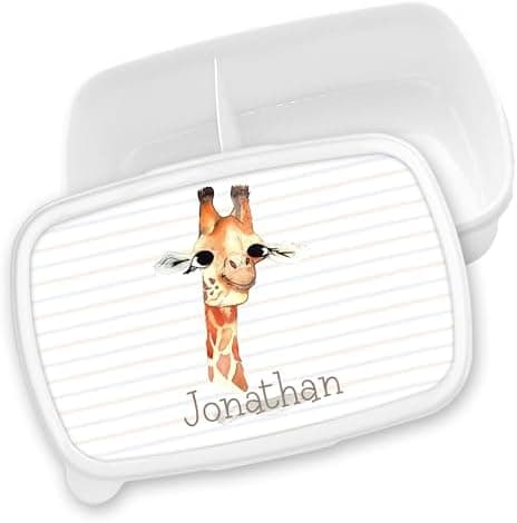 Timalo® Brotdose Kinder mit Namen | Personalisierte Bento Lunchbox für Jungen & Mädchen | Kindergarten & Schule Motiv Ti