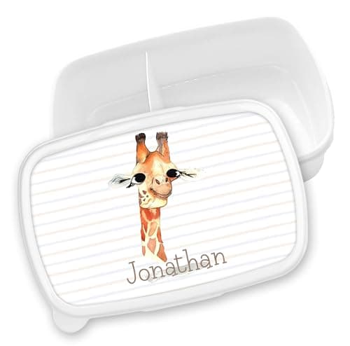 Timalo® Brotdose Kinder mit Namen | Personalisierte Bento Lunchbox für Jungen & Mädchen | Kindergarten & Schule Motiv Ti