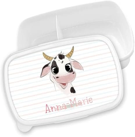 Timalo® Brotdose Kinder mit Namen | Personalisierte Bento Lunchbox für Jungen & Mädchen | Kindergarten & Schule Motiv Ti