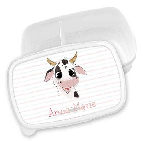 Timalo® Brotdose Kinder mit Namen | Personalisierte Bento Lunchbox für Jungen & Mädchen | Kindergarten & Schule Motiv Ti