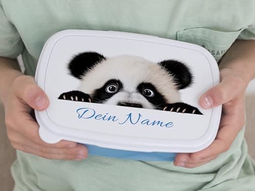 GRAZDesign Personalisierte Brotdose Panda mit Namen - perfekt für Kinder im Kindergarten und Schule - Geschenk für Mädch