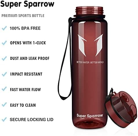 Super Sparrow BPA-frei Wasserflasche - 500ml - Ideale für Sport und Outdoor - Nachhaltig ClimatePartner certified