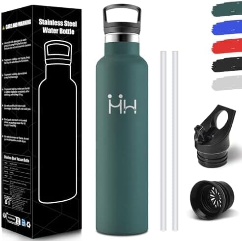 HoneyHolly Edelstahl Trinkflasche 500ML Kinder BPA-Frei Isoliert Thermoflasche
