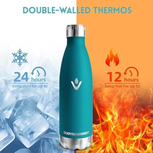HoneyHolly Kinder Trinkflasche Doppelwandig, 500ML BPA-frei, Thermosflasche für Fitness und Gym