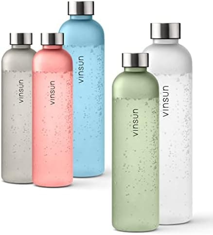 VINSUN Trinkflasche 1000ml - auslaufsicher, BPA frei, Tritan - Leichte Wasserflasche für Sport und Outdoor activities -