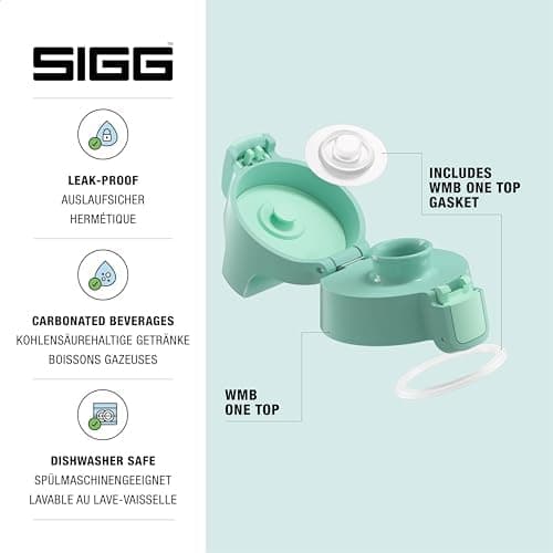 Sigg WMB ONE Top 2 Verschluss, einhändig bedienbar, auslaufsicher, Silikondichtung, One Size, Trinkflaschen Ersatzteil