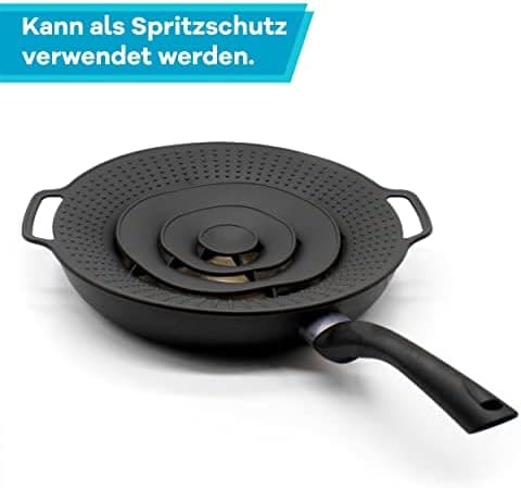 NetroxHome - Überkochschutz Topfdeckel - Spülmaschinenfest - Überlaufschutz für Töpfe Ø 15-25 cm - Pfannen_SPRitzschutz
