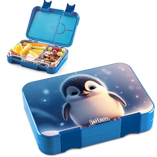 Jarlson® Brotdose Kinder mit Fächern - TONI Lunchbox - Auslaufdurchfall-Sicher – Jausenbox für Kindergarten und Schule -