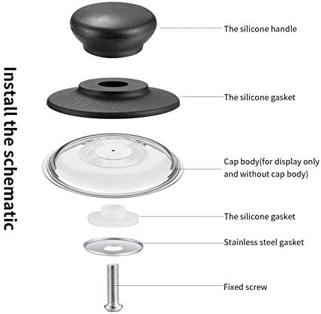 4 Stück Topfdeckelknopf, Universal-topfdeckel Griff für Küchengeschirr, Ersatzknöpfe für Topfdeckel, Kasserolle und mehr