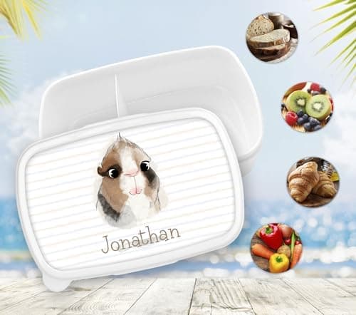 Timalo® Brotdose Kinder mit Namen | Personalisierte Bento Lunchbox für Jungen & Mädchen | Kindergarten & Schule Motiv Ti