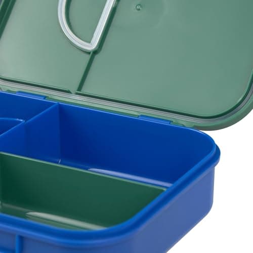 Lässig Kinder Brotdose Frühstücksbox fürLittle Gang, BPA-frei mit herausnehmbarer Trennung/Rainbow grün, Bento-Lunchbox