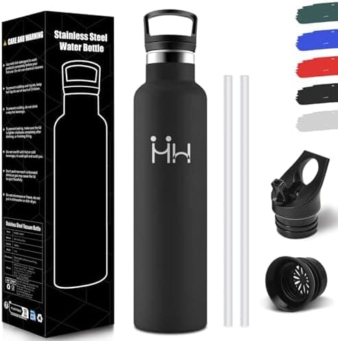 HoneyHolly Edelstahl Trinkflasche 500ML Kinder BPA-Frei Isoliert Thermoflasche