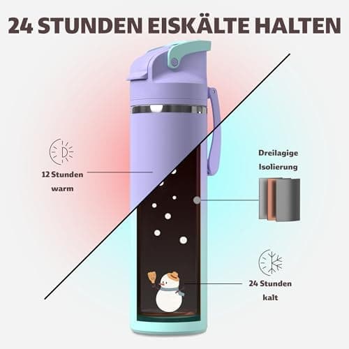 OISIZ Isolierte Edelstahl Trinkflasche 720ml für Outdoor Aktivitäten und Sport 100% auslaufsicher mit Vakuum-Technologie