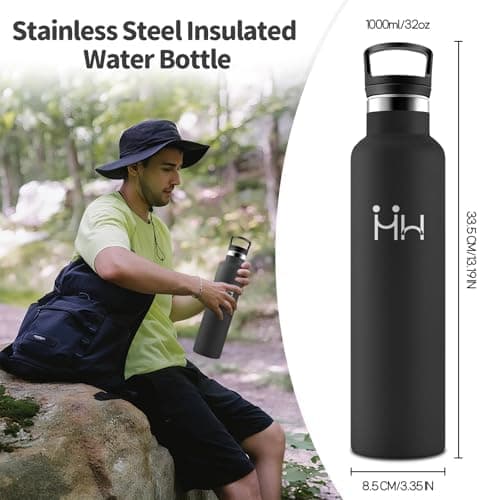 HoneyHolly Edelstahl Trinkflasche 500ML Kinder BPA-Frei Isoliert Thermoflasche