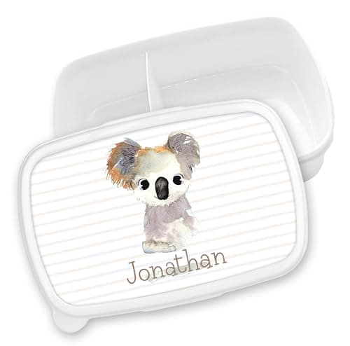 Timalo® Brotdose Kinder mit Namen | Personalisierte Bento Lunchbox für Jungen & Mädchen | Kindergarten & Schule Motiv Ti