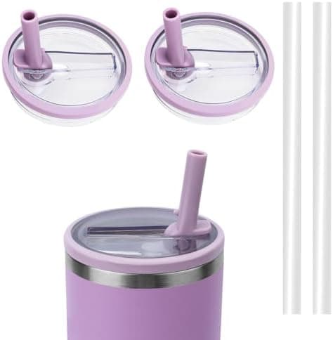 WALLFID 2-Stücks Ersatzdeckel für 40oz Tumbler abnehmbar, laufsicher, klappbarer Trinkhalm, wiederverwertbar, leicht rei