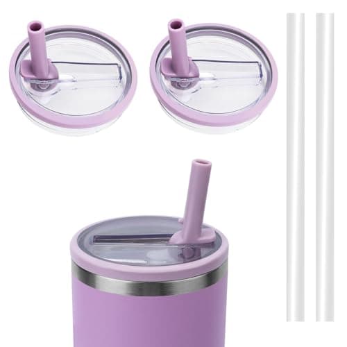 WALLFID 2-Stücks Ersatzdeckel für 40oz Tumbler abnehmbar, laufsicher, klappbarer Trinkhalm, wiederverwertbar, leicht rei