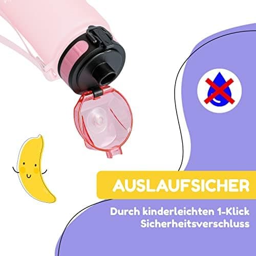 SCHMATZFATZ Trinkflaschen Ersatzdeckel, BPA-Freier Auslaufsicherer Verschluss für Sport-Trinkflaschen, Pink
| SCHMATZFA