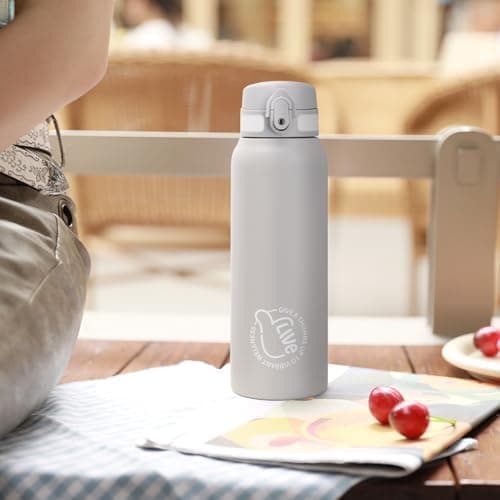 Thermosflasche UZSPACE Waldgrün Kinder 700ml Isolierte Edelstahl Trinkflasche 100% Auslaufsicher Outdoor Fitness Schule