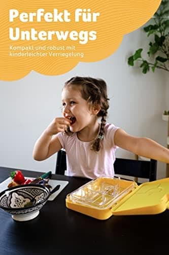 Jarlson® Brotdose Kinder mit Fächern - TONI Lunchbox - Auslaufdurchfall-Sicher – Jausenbox für Kindergarten und Schule -