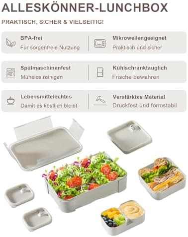 Kinder Brotdose 1100ml Auslaufsichere Bento Box Schule