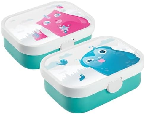Landpark Brotdose Willi Kinder - Bento Box Kinder - Schule mit Fächern und Gabel - BPA-frei & Spülmaschinenfest - 750 ml