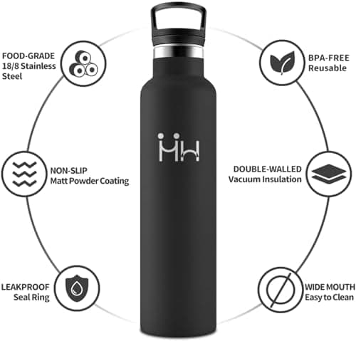 HoneyHolly Edelstahl Trinkflasche 500ML Kinder BPA-Frei Isoliert Thermoflasche