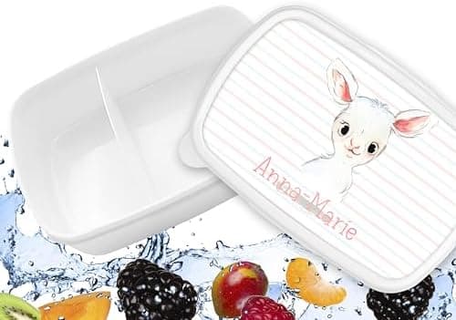 Timalo® Brotdose Kinder mit Namen | Personalisierte Bento Lunchbox für Jungen & Mädchen | Kindergarten & Schule Motiv Ti