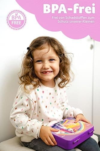 Jarlson® Brotdose Kinder mit Fächern - TONI Lunchbox - Auslaufdurchfall-Sicher – Jausenbox für Kindergarten und Schule -