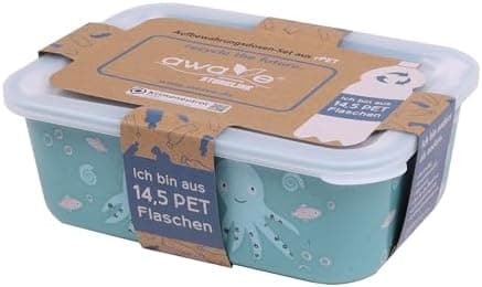 AWAVE Aufbewahrungsdosen-Set für klimaneutrale Nachhaltigkeit, 3-teiliges Set, rosé, 400 ml, 730 ml, 1.300 ml, aus recyc