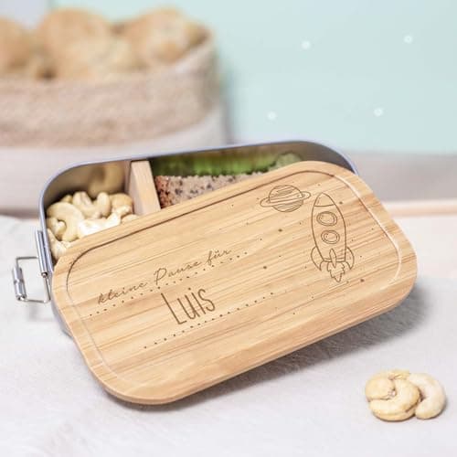Personalisierte Brotdose helloMini für Kinder - Geschenk zur Einschulung - Junge & Mädchen, Brotdose zum Schulanfang (Fu