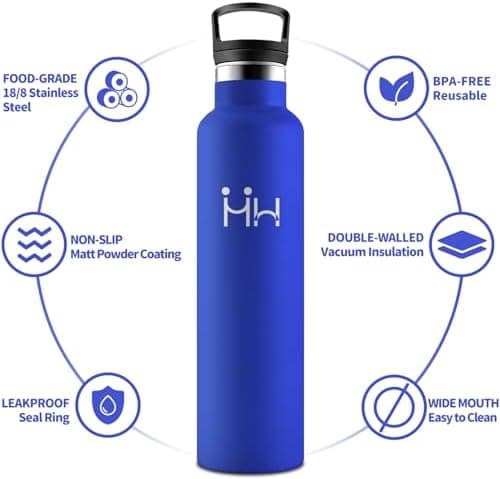 HoneyHolly Edelstahl Trinkflasche 500ML Kinder BPA-Frei Isoliert Thermoflasche