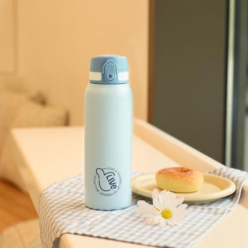 Thermosflasche UZSPACE Waldgrün Kinder 700ml Isolierte Edelstahl Trinkflasche 100% Auslaufsicher Outdoor Fitness Schule