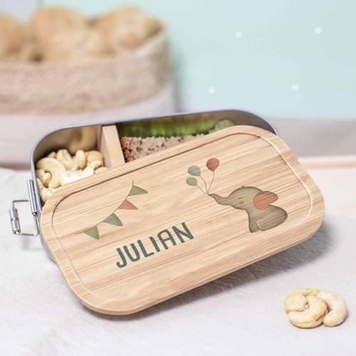 Personalisierte Brotdose helloMini für Kinder - Geschenk zur Einschulung - Junge & Mädchen, Brotdose zum Schulanfang (Fu