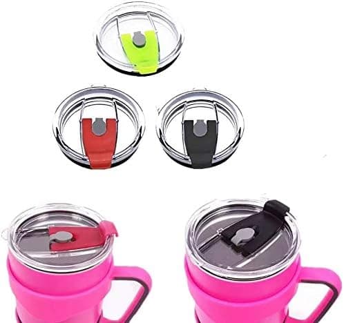 Ersatzdeckel für 56-ml-Becher - Spritzwasserfest, auslaufsicher und strohhalmfreundlich 20 oz Black Double Hole