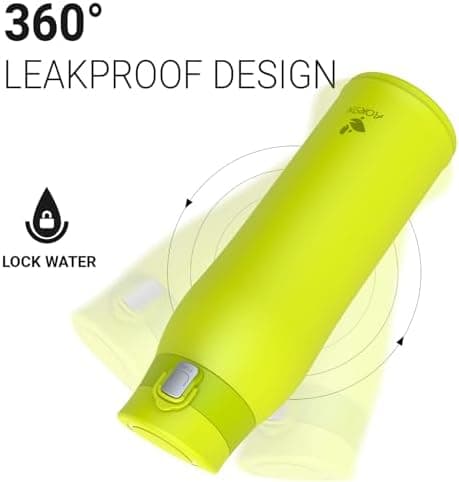 AORIN Trinkflasche Edelstahl 18/8, 500ml, BPA-Frei, Doppelwandig Isolierflasche für Sport, Schule und Outdooraktivitäten