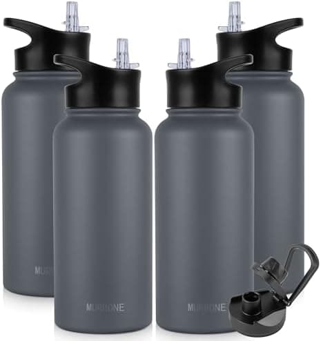 Edelstahl Trinkflasche 1.2L BPAfrei-Thermoskanne-Vakuum Doppelwandisolierung für Sport Campings-Reise-Kohlensäure Geeign