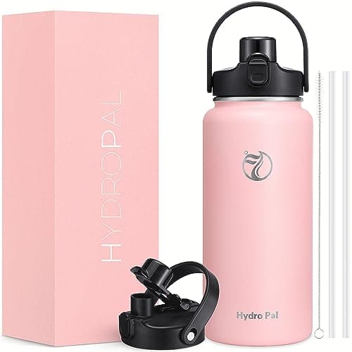 HydroPal Trinkflasche Edelstahl - 1900ml mit Henkel für Fitness, BPA-Frei, flasche Metall, Aesthetic trinkflasche Mitter