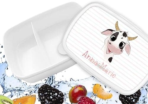 Timalo® Brotdose Kinder mit Namen | Personalisierte Bento Lunchbox für Jungen & Mädchen | Kindergarten & Schule Motiv Ti