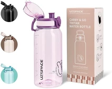 UZSPACE Kinder Trinkflasche 600ml - Sportlich, Auslaufsicher & Spülmaschinenfest zur Schule und Outdoor aktivarten für M