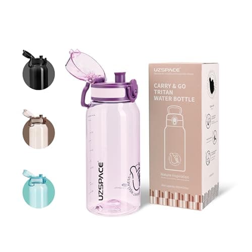 UZSPACE Kinder Trinkflasche 600ml - Sportlich, Auslaufsicher & Spülmaschinenfest zur Schule und Outdoor aktivarten für M