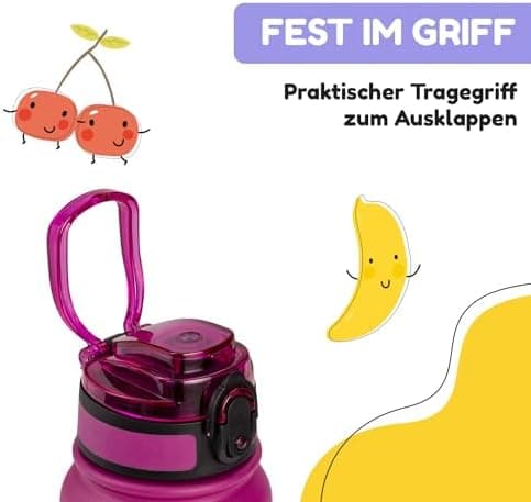 schmatzfatz Thermosflasche Kinder Auslaufsicher Wassertierzucht 550ml Edelstahl-Trinkflasche Thermo für Schule & Kinderg