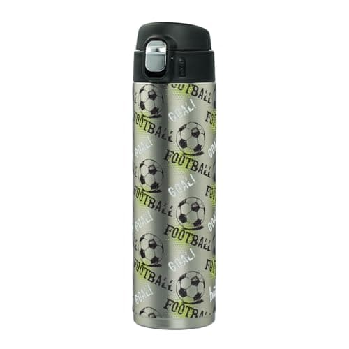Baagl Jungle Panda Kinder Trinkflasche – Auslaufsichere Edelstahl Thermosflasche mit Silikon-Strohhalm – BPA-freie Flasc