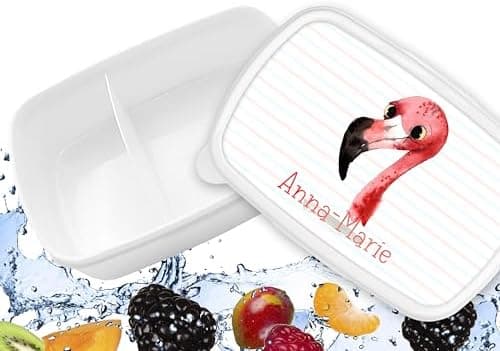 Timalo® Brotdose Kinder mit Namen | Personalisierte Bento Lunchbox für Jungen & Mädchen | Kindergarten & Schule Motiv Ti